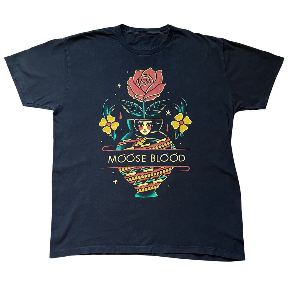 Moose Blood Band Shirt XL/L Black No Sleep Records Vase Graphic Emo Pop Punk
